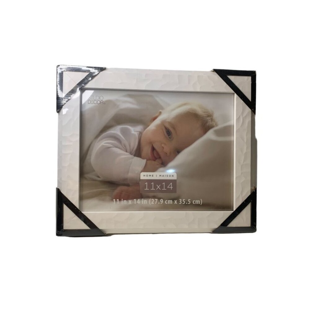 Home Maison Studio Decor White Wooden New Picture Frame 11 x 14"